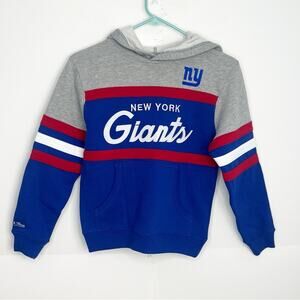 Mitchell & Ness Boys New York Giants Hooded Sweatshirt Size Small (8)